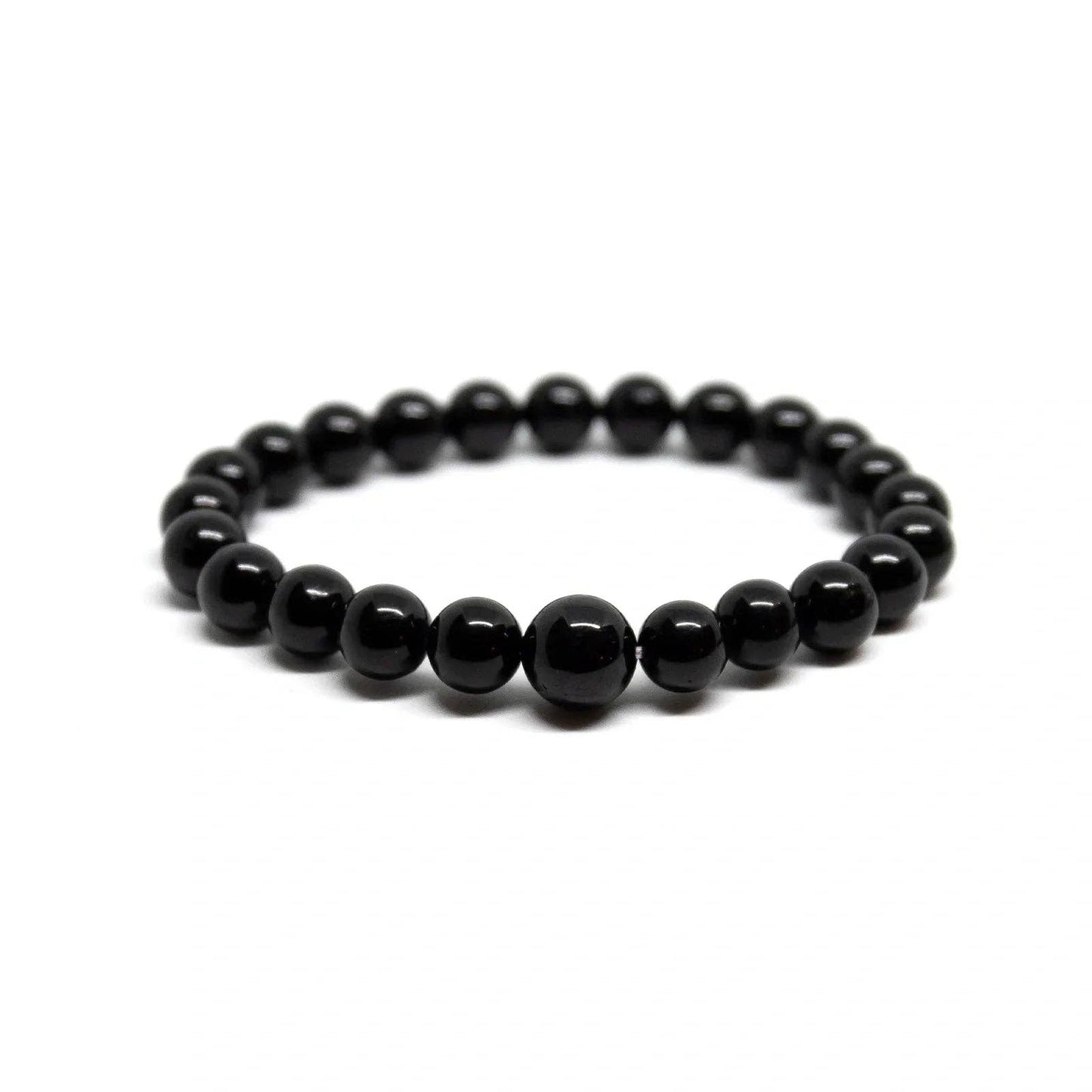 Black Obsidian Beaded Bracelet 6mm - Kids' Wrist