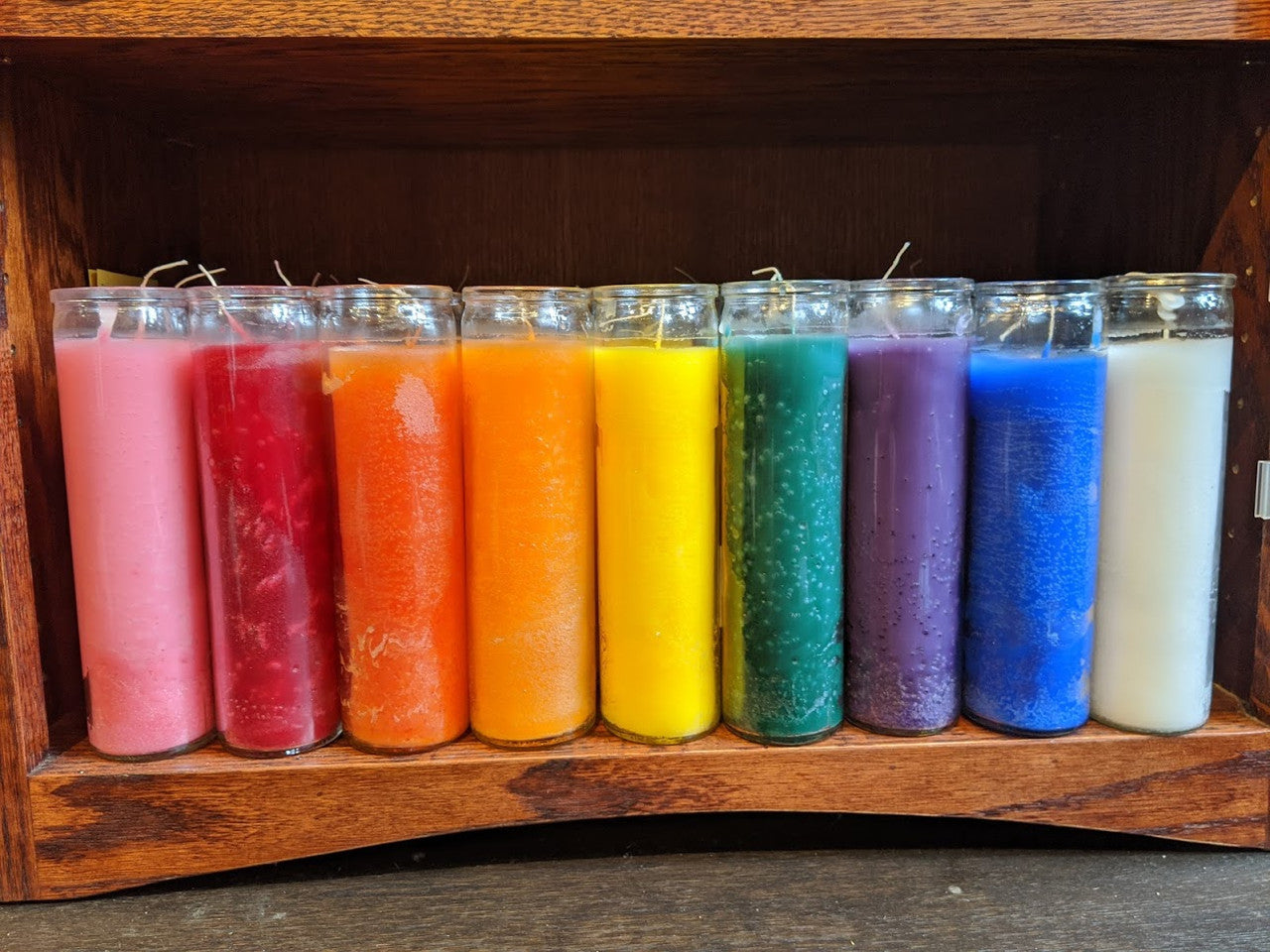 7 Day Candles Colored - Charged or Not Online Purchase