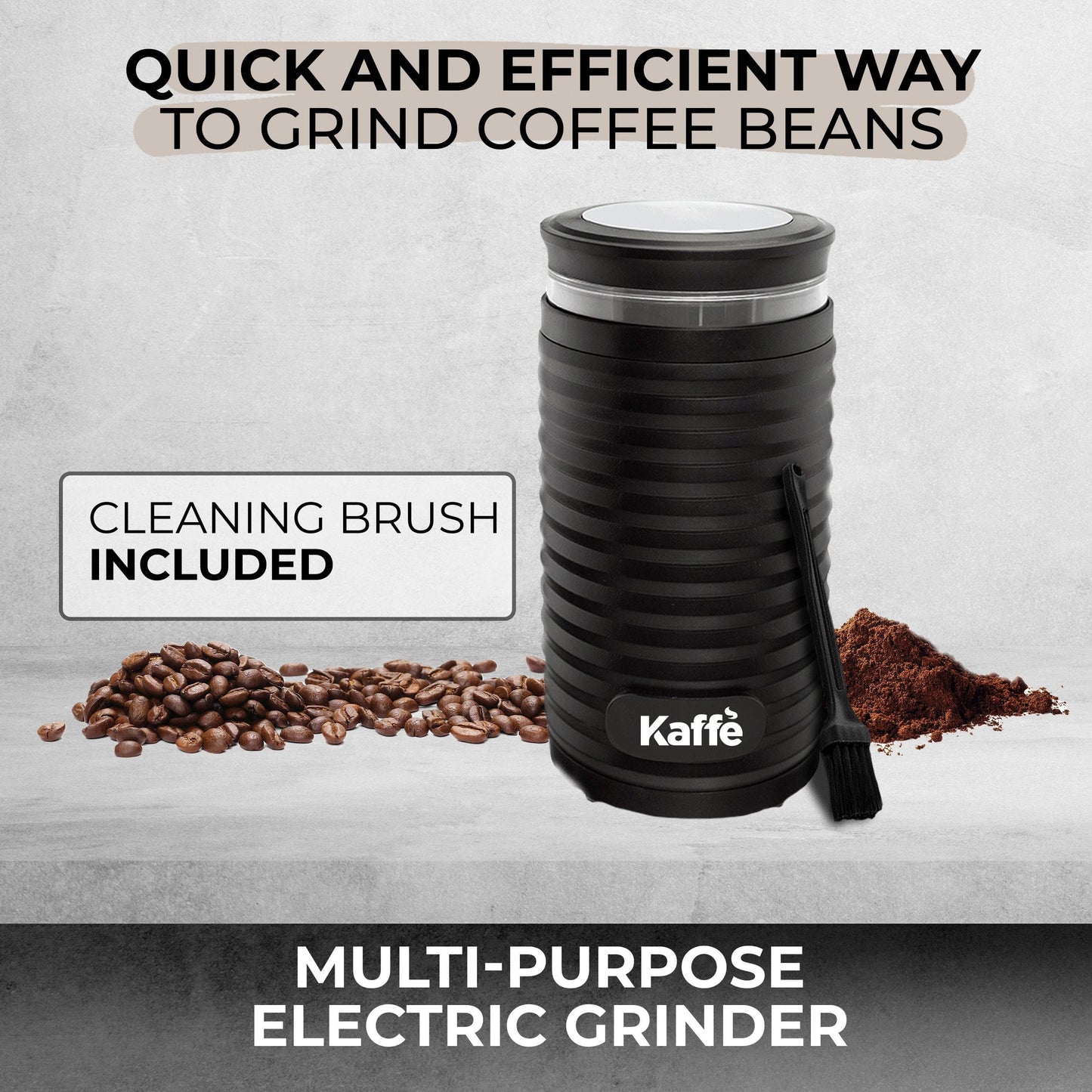 Kaffe Electric Coffee Grinder w/ Cleaning Brush - 3.5oz
