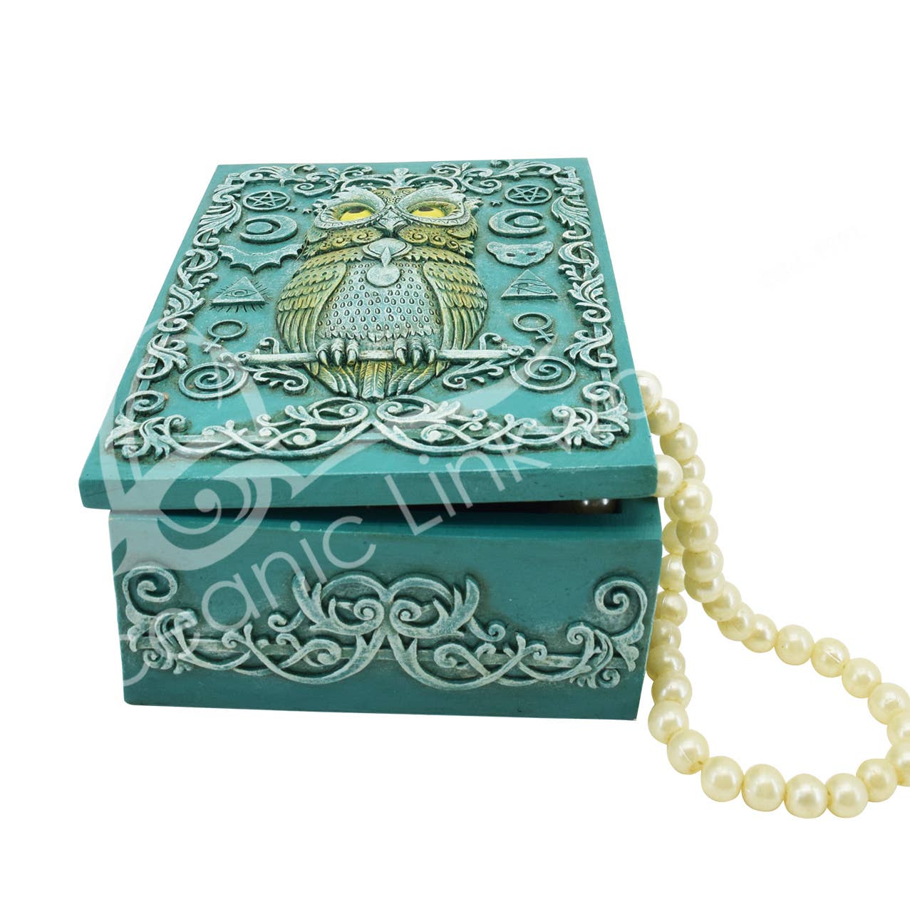 Box - Owl Teal 5.50"L X 3.95"W X 2.45"H