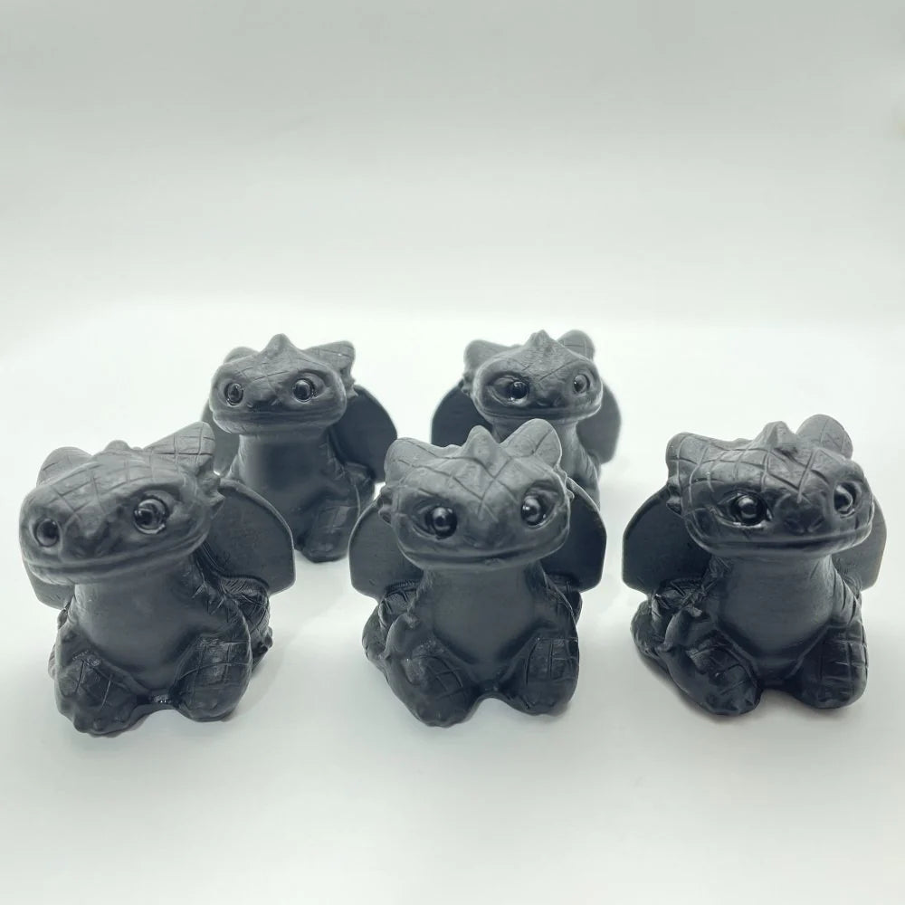 Obsidian Dragon Toothless Carving