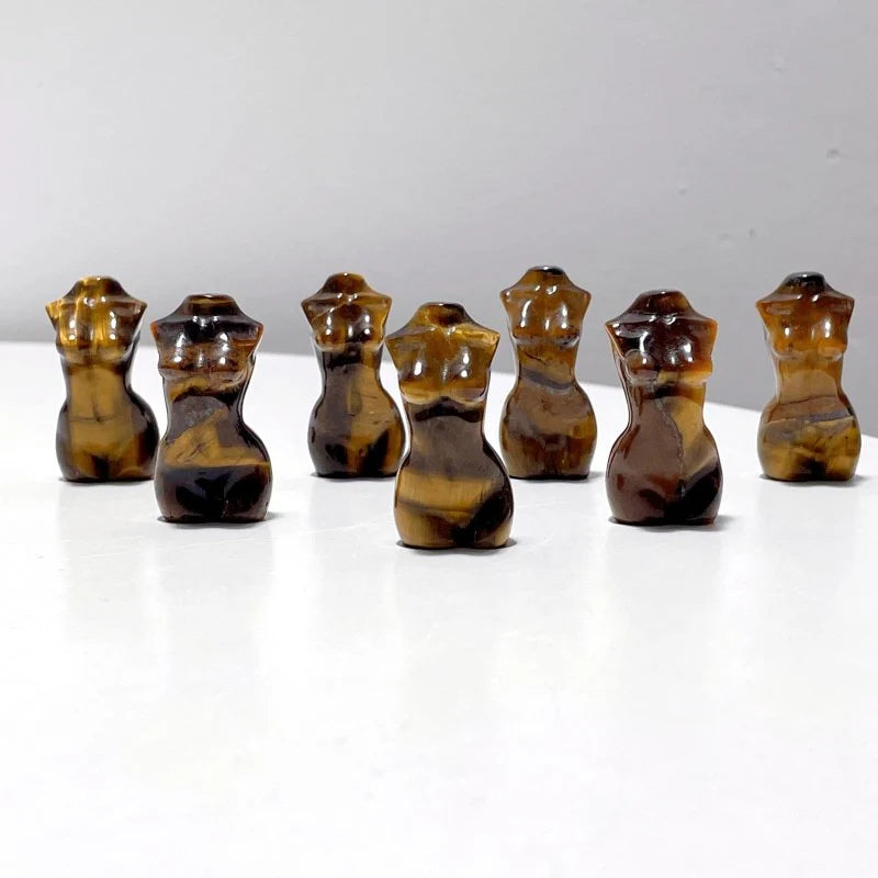 Tiger Eye Goddess Torso Carving Small