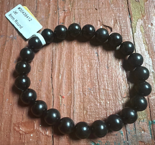 Jet Stone 8mm Bracelet