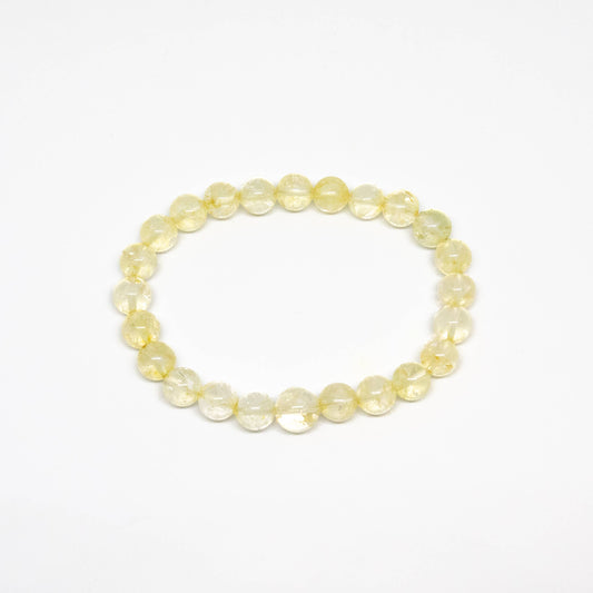 Citrine Beaded Bracelet - Wrist Mala - 8mm