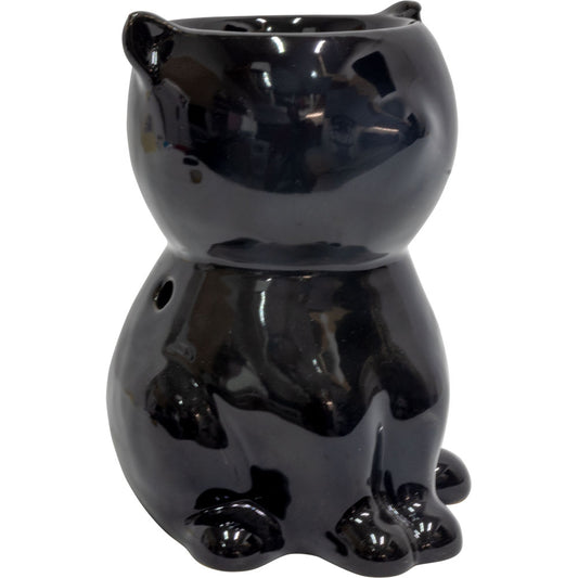 Ceramic Oil Burner - Black Cat - Large