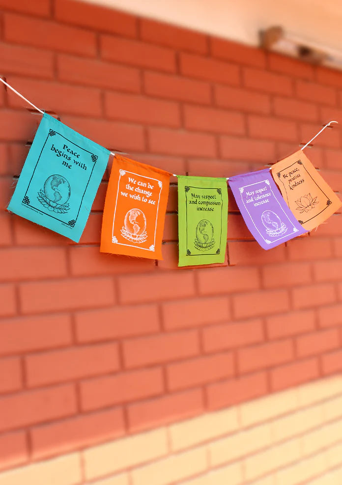 Peace English Prayer Flags of Compassion and Passion