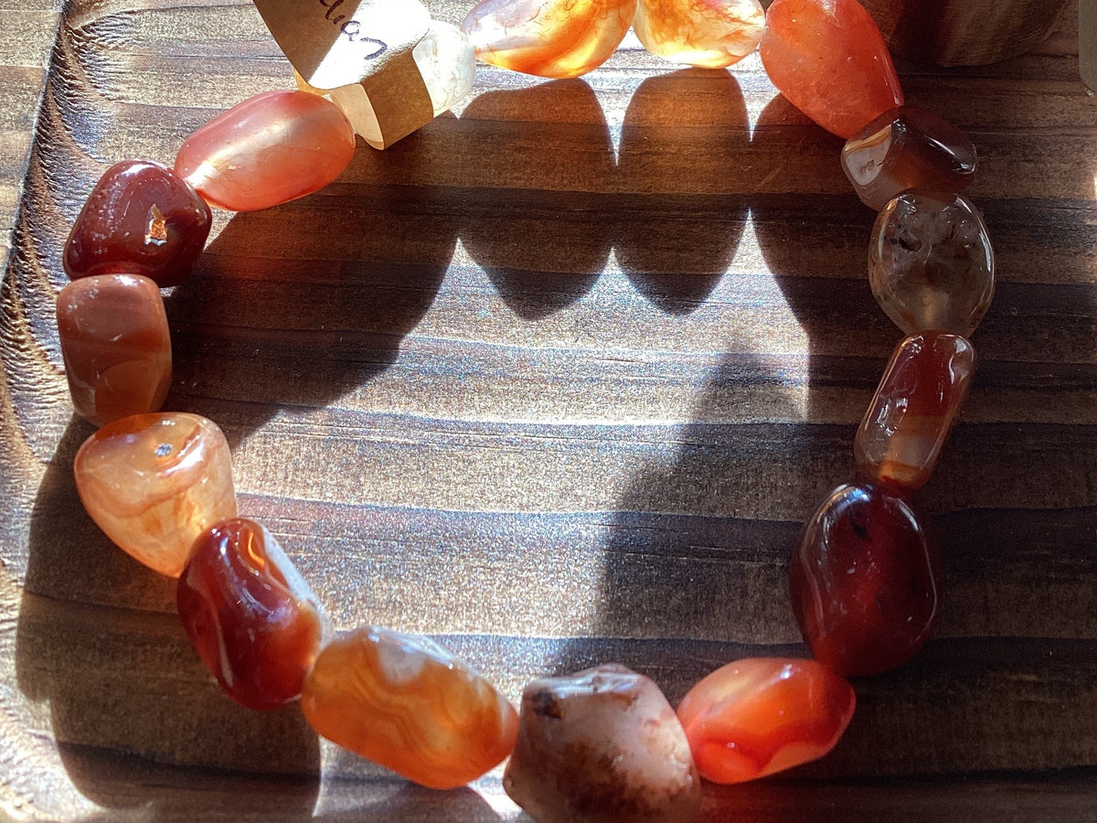 Carnelian gemstone bracelet