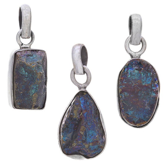 Assorted Shapes Small Chalcopyrite Pendants (21 to 28mmH)