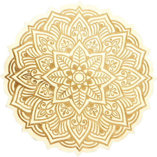 Wood Crystal Grid Mandala
