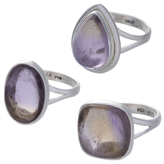 Ametrine Cab Assorted Shapes Ring (13mm to 23mm H)