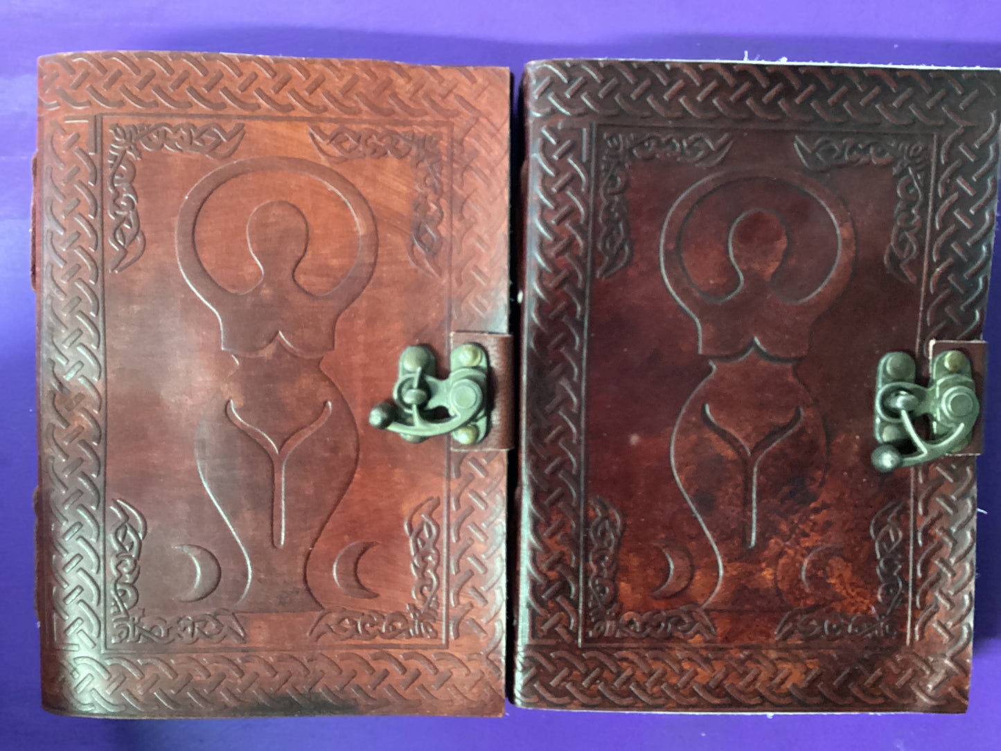 Medieval Goddess Leather Journal with Lock 5 x 7 inches Handmade Vintage Diary Notebook