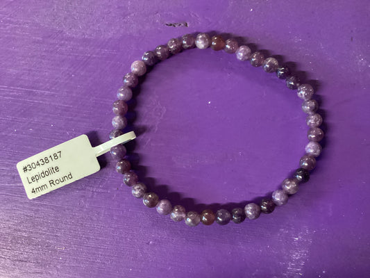4mm Lepidolite bracelet
