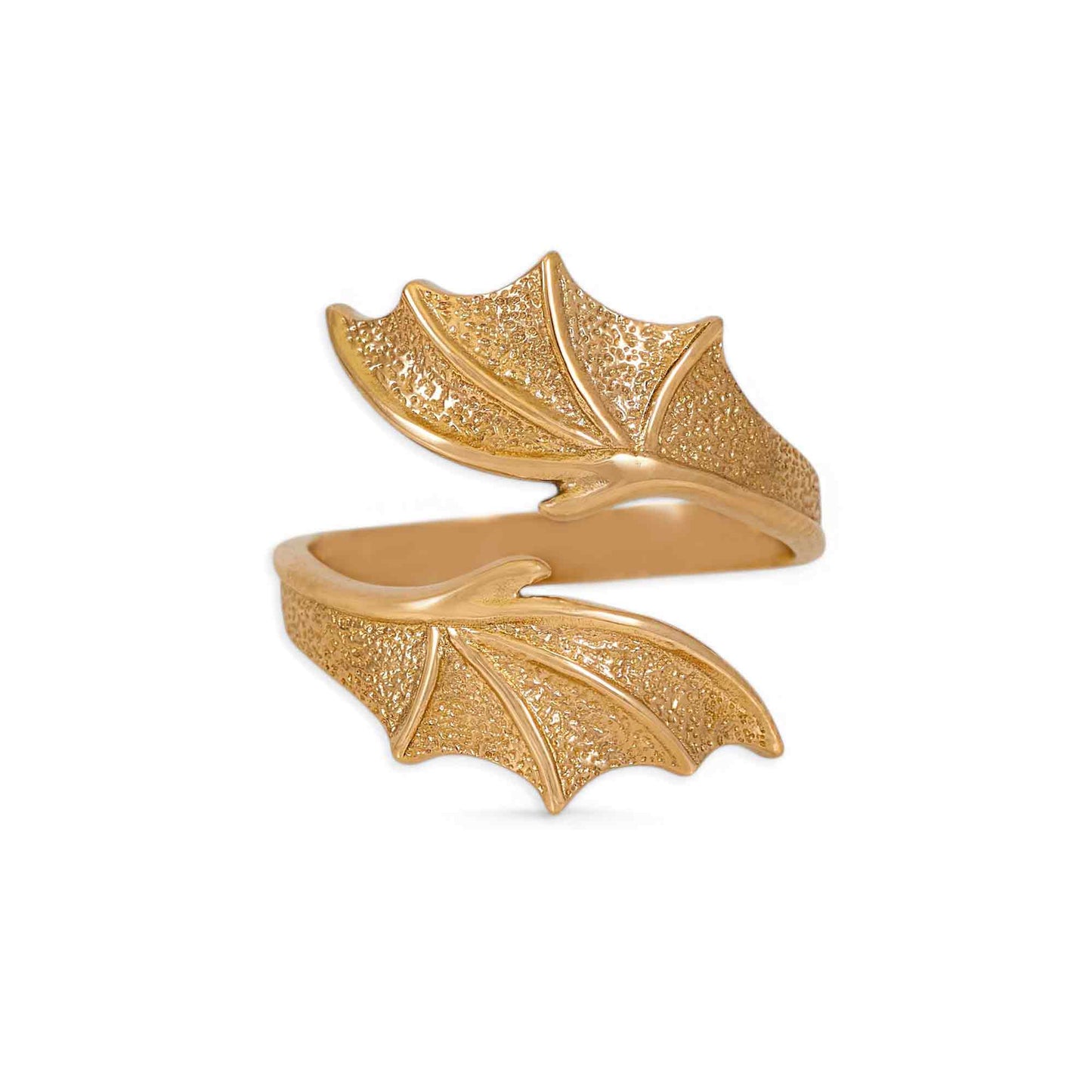 Sterling Silver or Bronze Adjustable Bypass Dragon Wing Ring