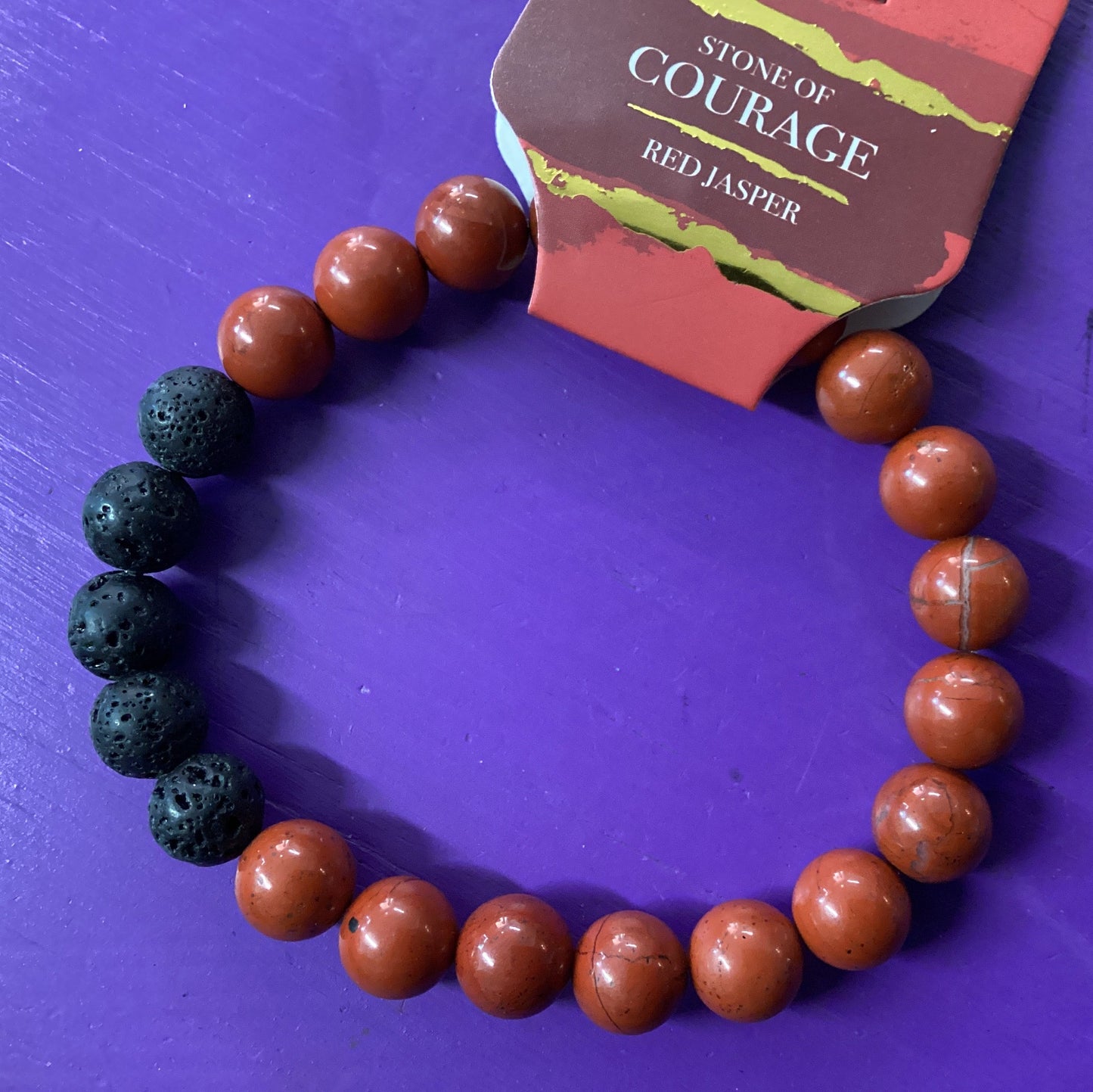 Gemstone Bracelets with Lava Stone