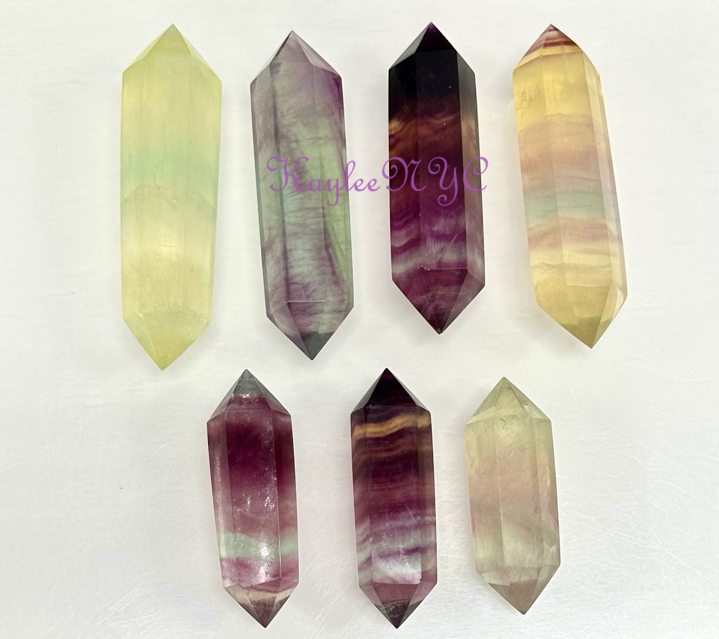 Natural Rainbow Fluorite Double Terminated point