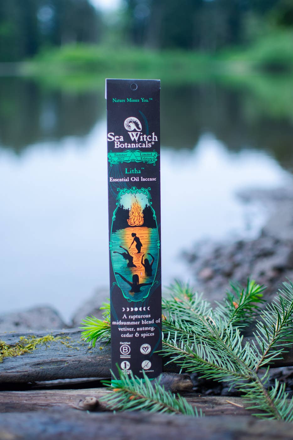 Sea Witch Botanicals Litha Incense: All-Natural Vetiver, Nutmeg, Cedar & Spices