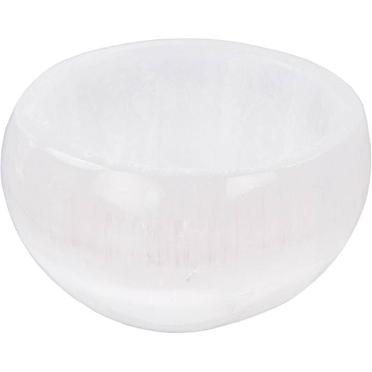 Gemstone Carving Small Bowl White Satin Spar (Selenite)