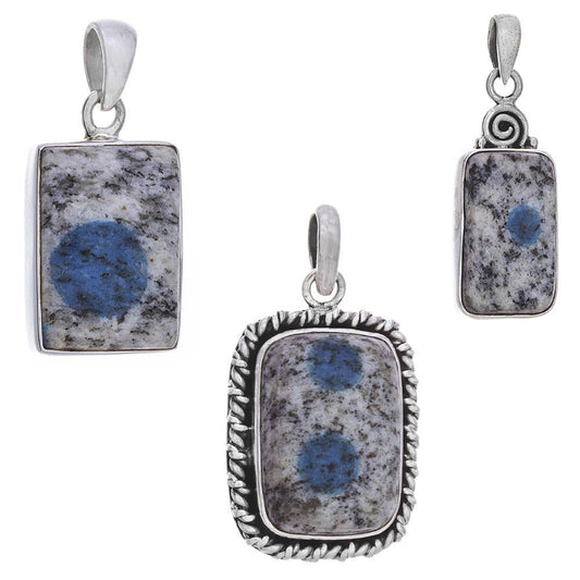 Medium Rectangular K2 Stone Pendant (24 to 36mm H)