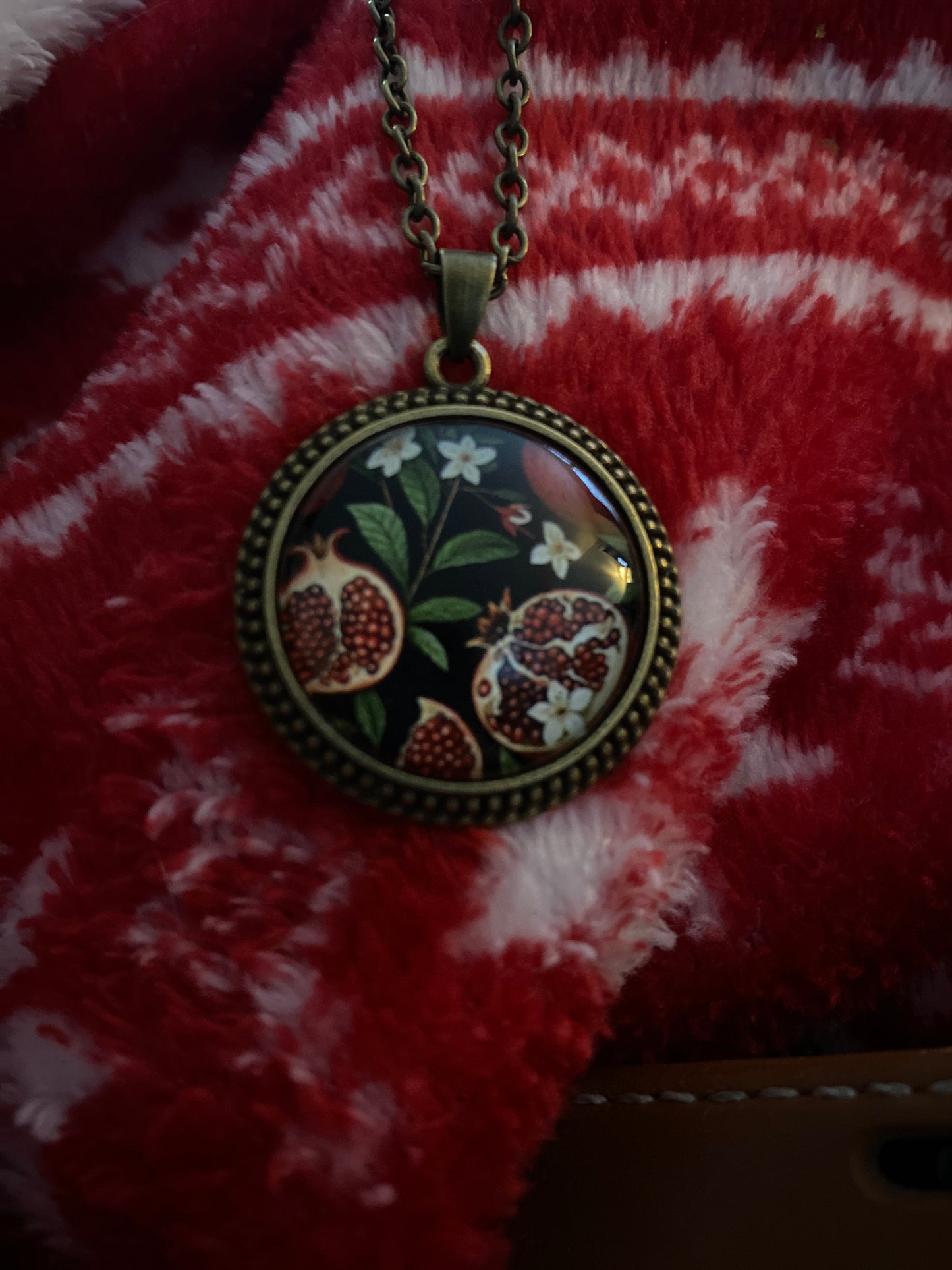 Pomegranate Resin Necklace Persephone