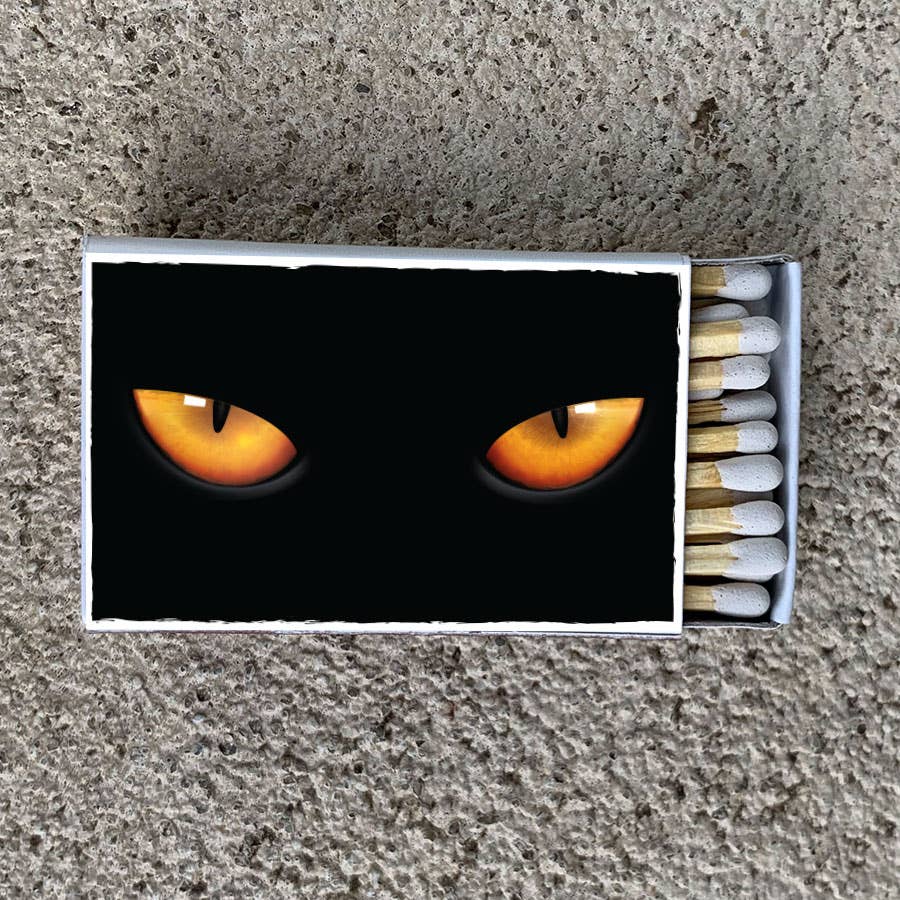 Cat Eyes Matchbox • Decorative Matches - Candle Acc