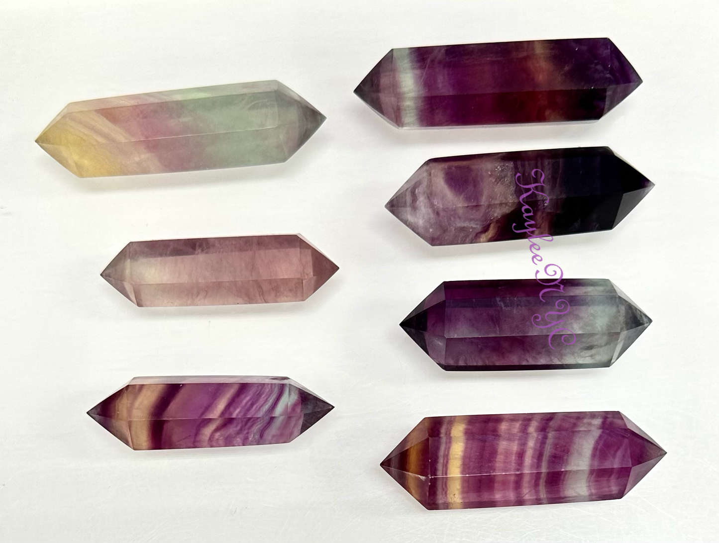 Natural Rainbow Fluorite Double Terminated point