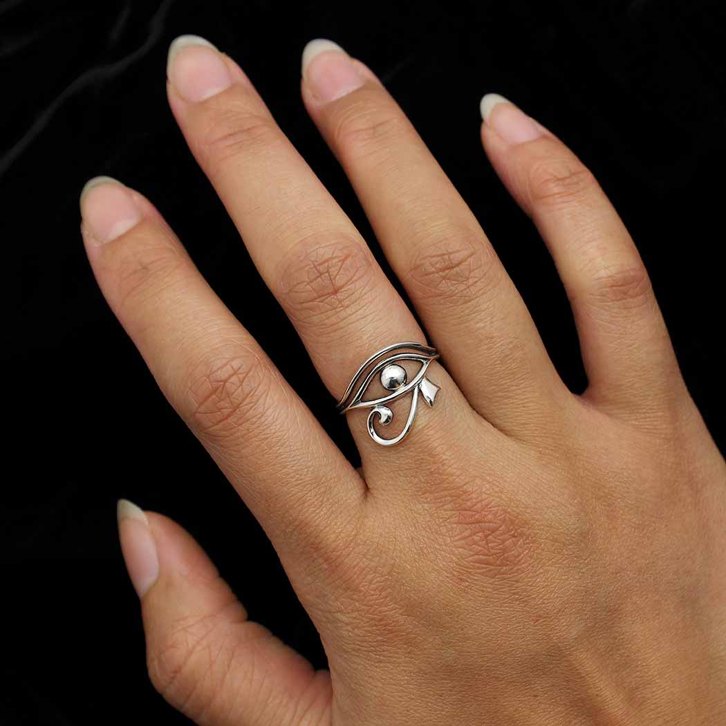Sterling Silver Eye of Horus Ring