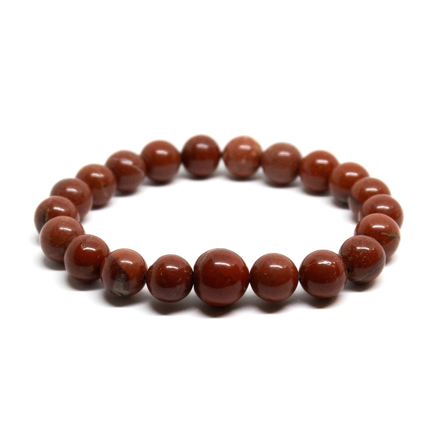 Long Size Red Jasper Beaded Bracelet - Wrist Mala - 10mm