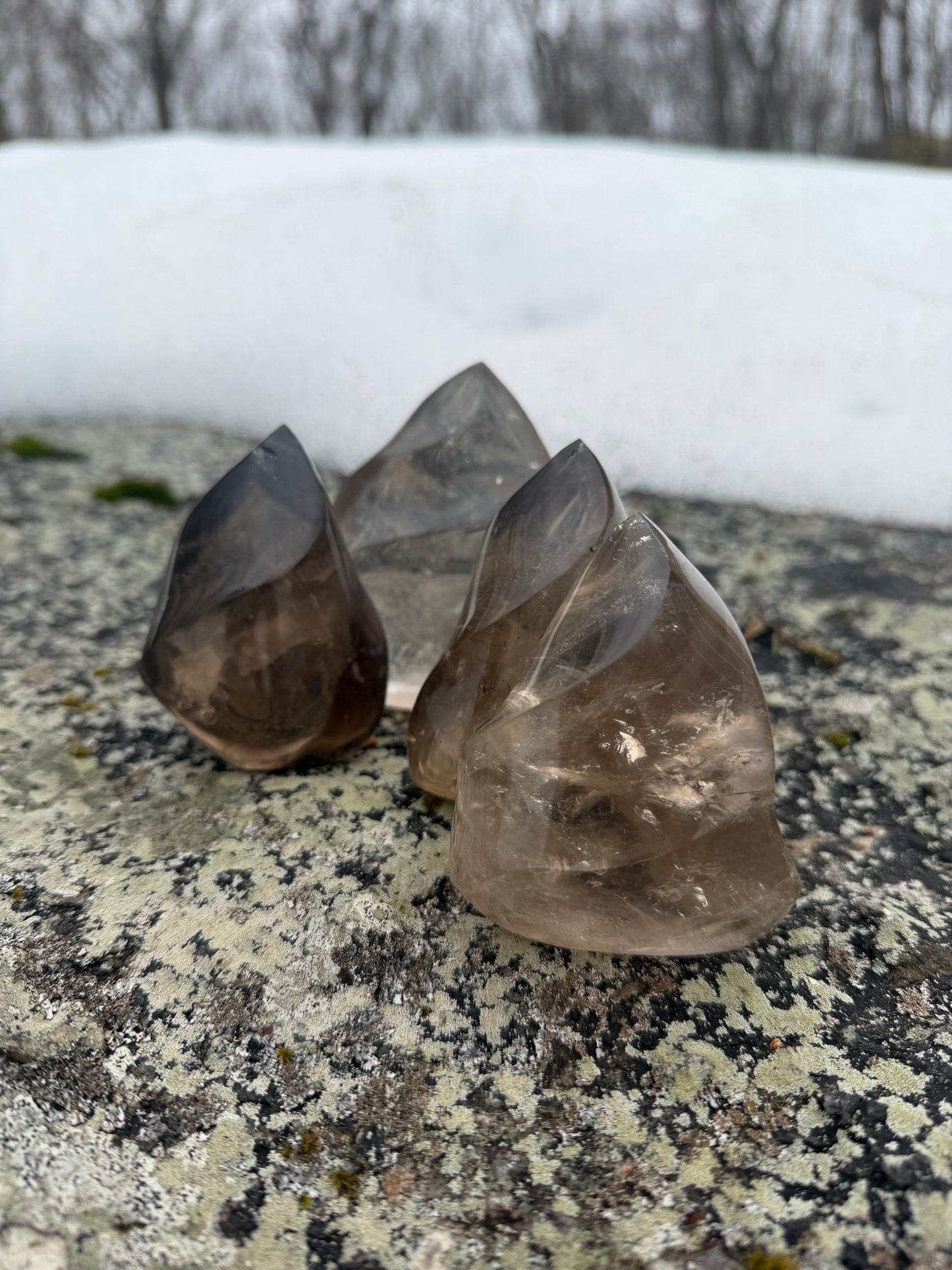 Smoky Quartz Flame Tower