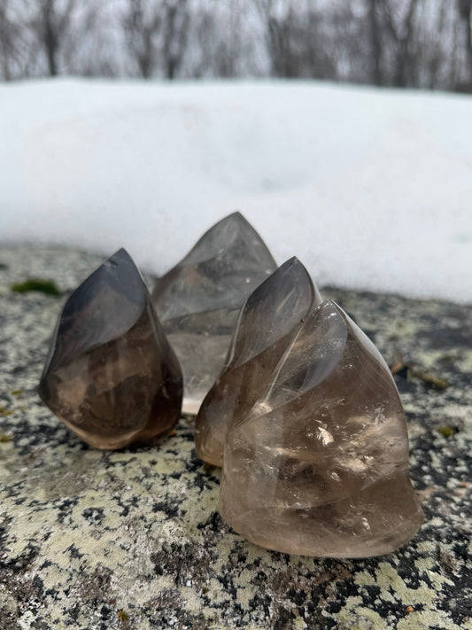 Smoky Quartz Flame Tower