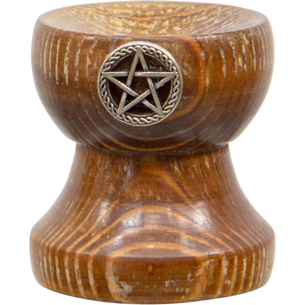 Wood Sphere Stand w/Pentacle