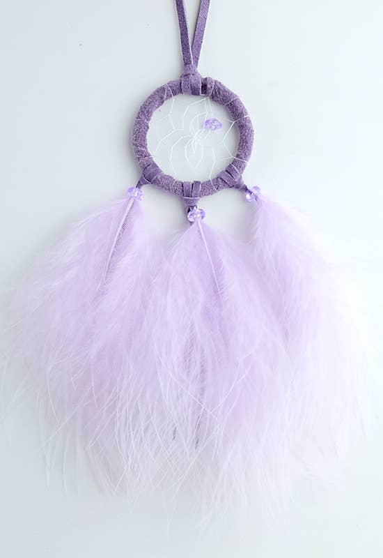1.5" Lavender Fluffy Dream Catcher
