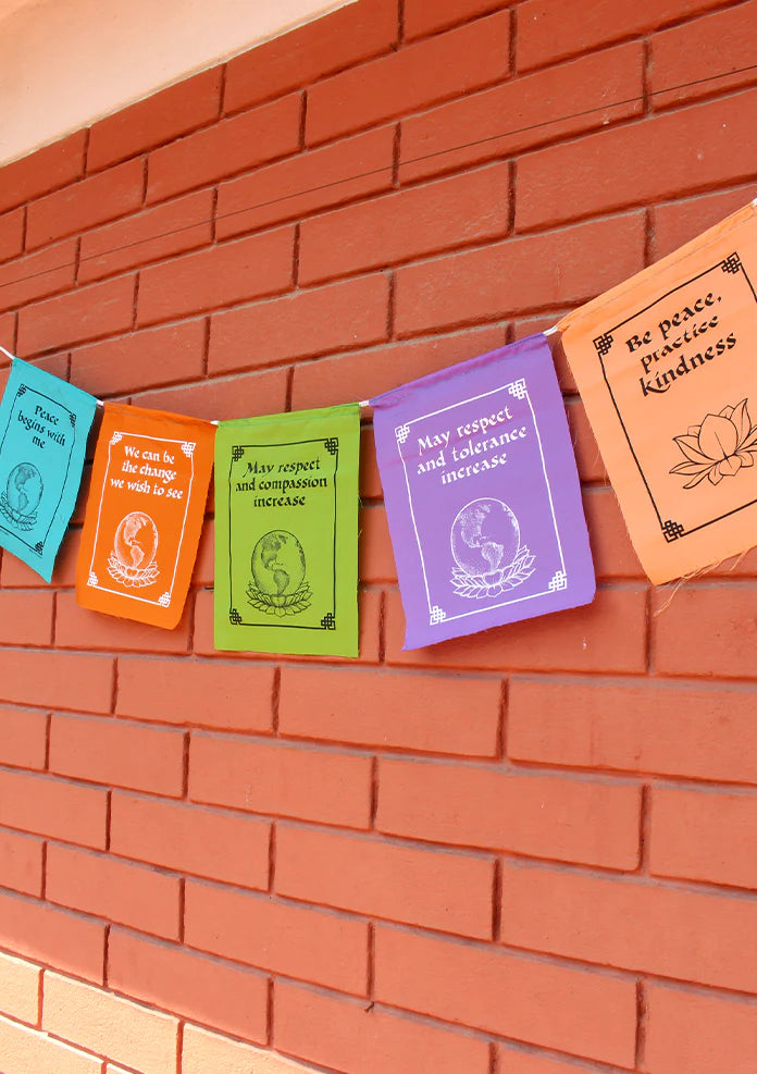 Peace English Prayer Flags of Compassion and Passion