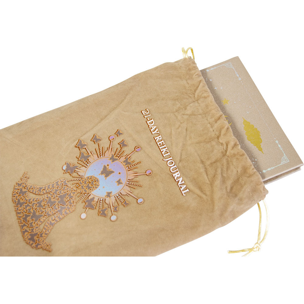 Vegan Leather Crystal Journal w/ Bag - Reiki