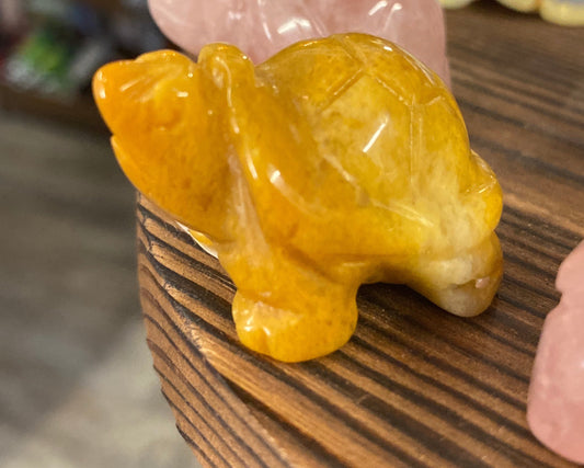 Golden Aventurine Tortoise Carving 1.5”