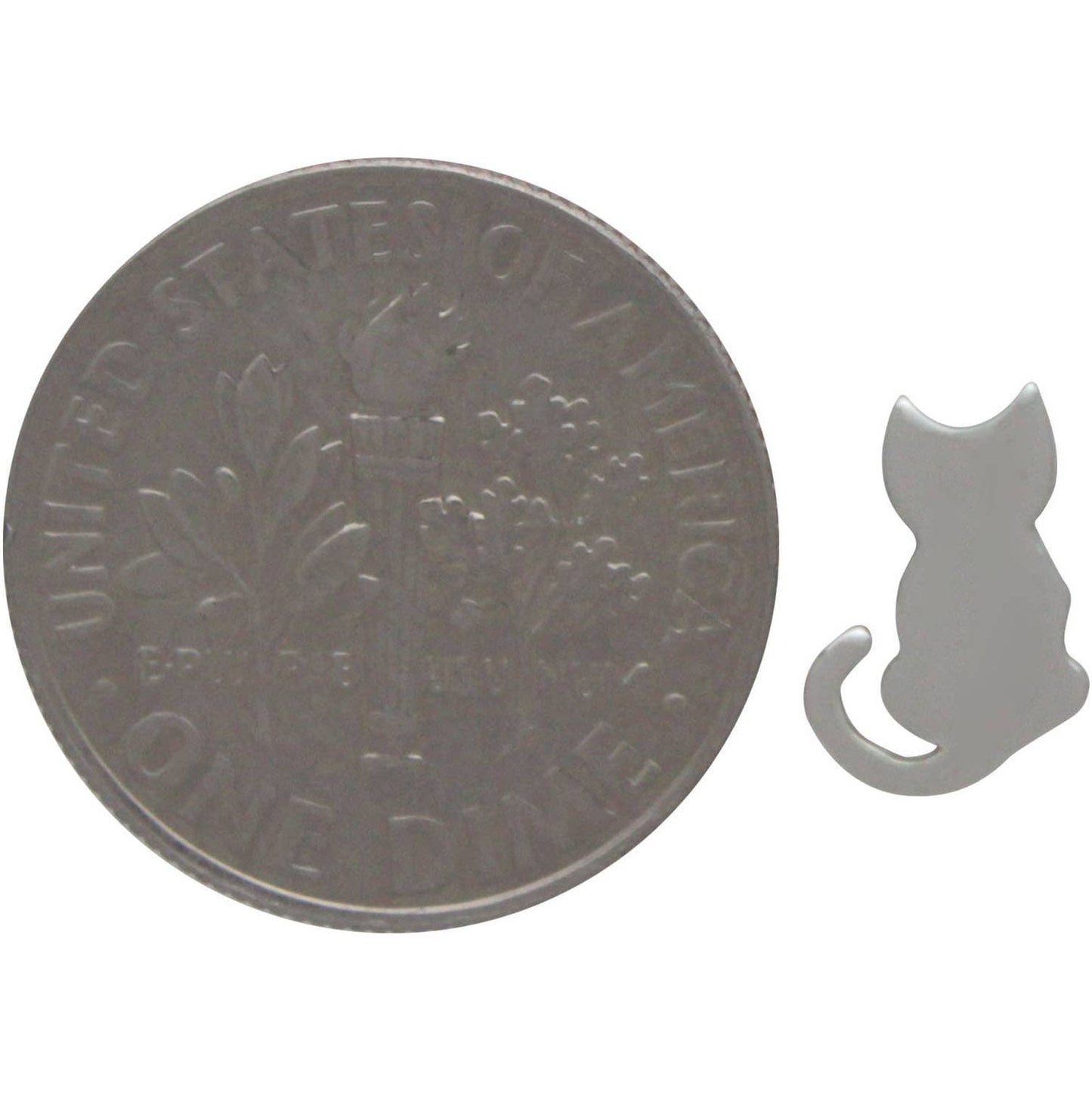 Tiny Cat Stud Earrings 9x6mm