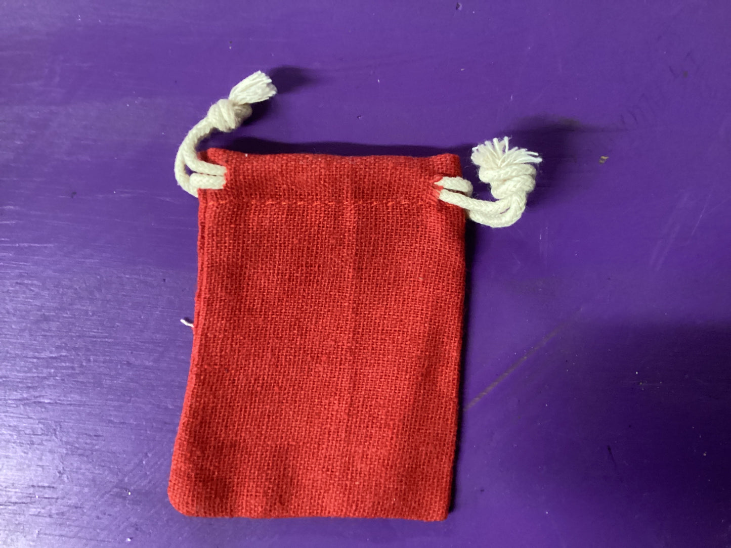 Cotton Colored Magickal Sachet Mojo Bag 2.5”x3.25”