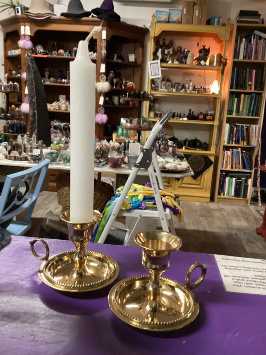 Brass Chamberstick Taper candle holder