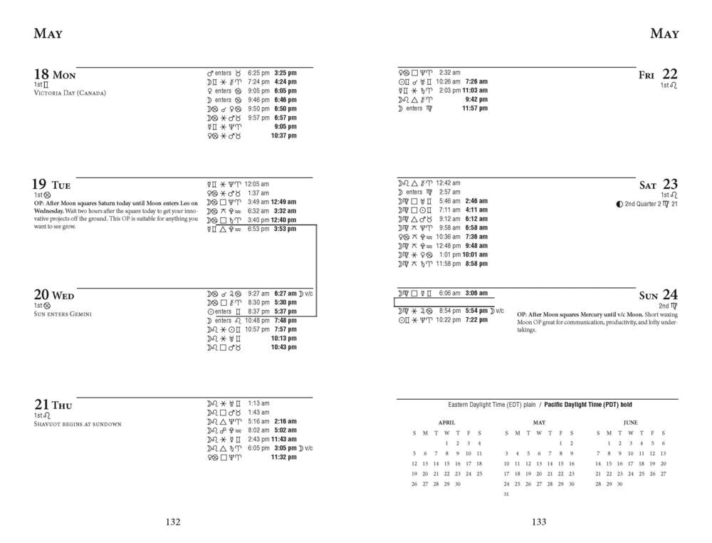 2026 Daily Planetary Guide by Llewellyn