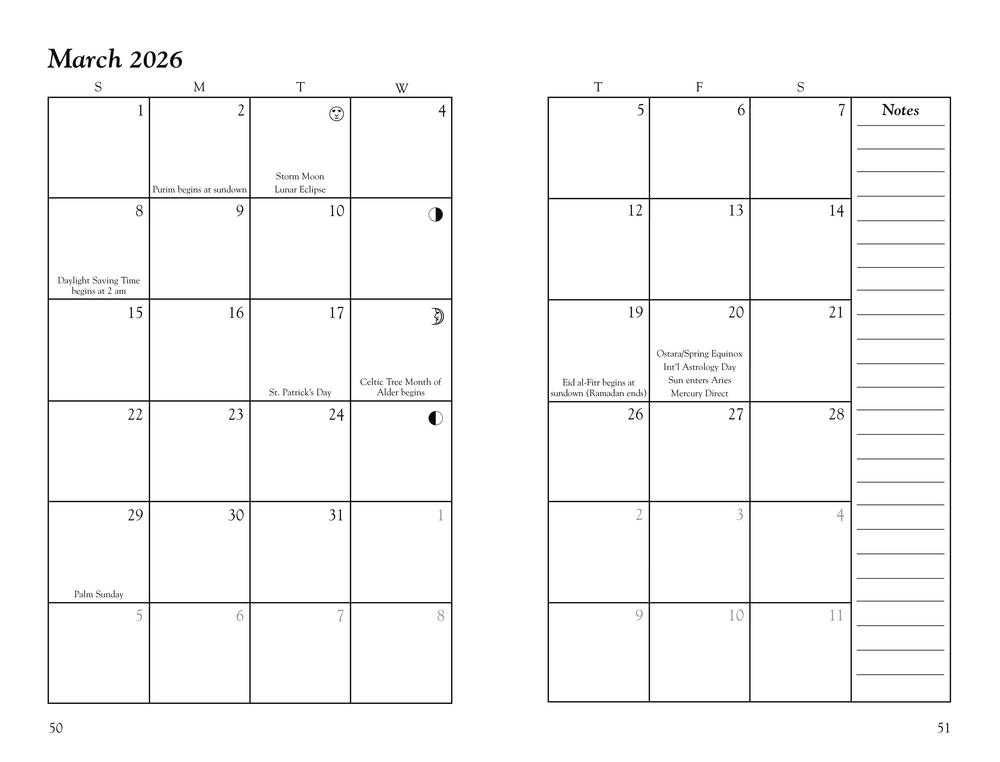 2026 Witches Datebook by Llewellyn