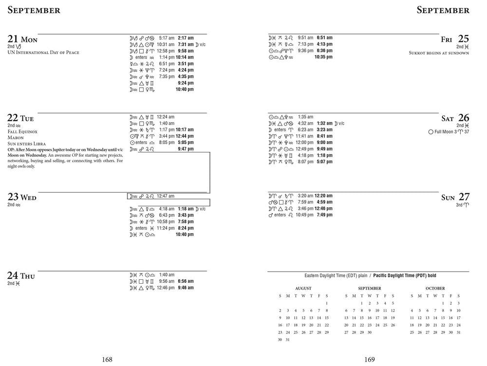 2026 Daily Planetary Guide by Llewellyn