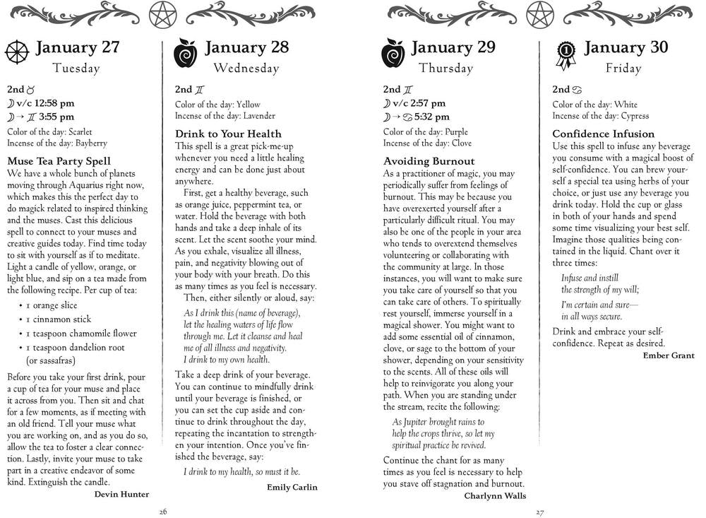 2026 Witches Spell A Day Almanac by Llewellyn