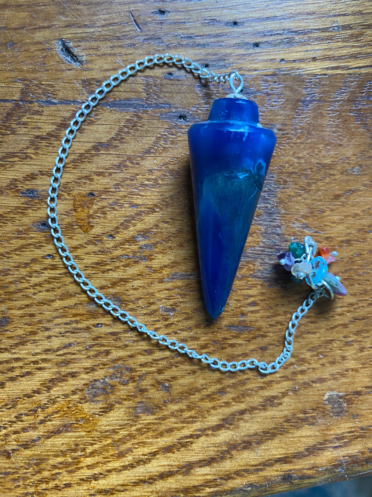 Pendulum Curved Blue Onyx