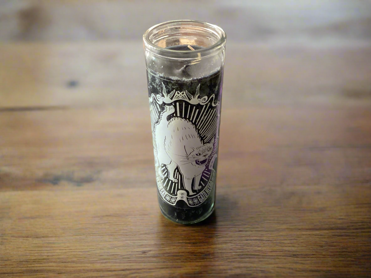 Black Cat 7 Day Prayer Candle