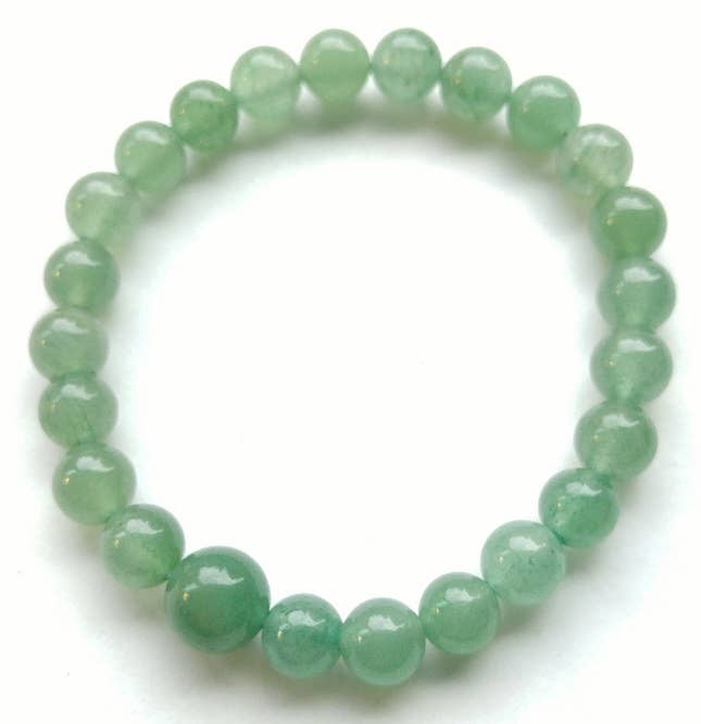 Green Aventurine Beaded Bracelet 6mm - Average Wrist