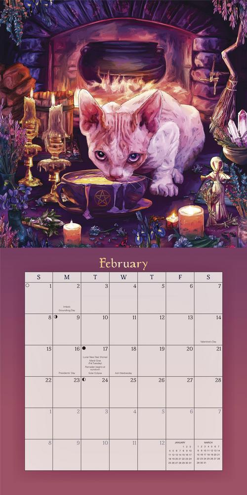 2026 Magical Mystical Cats Calendar by Llewellyn