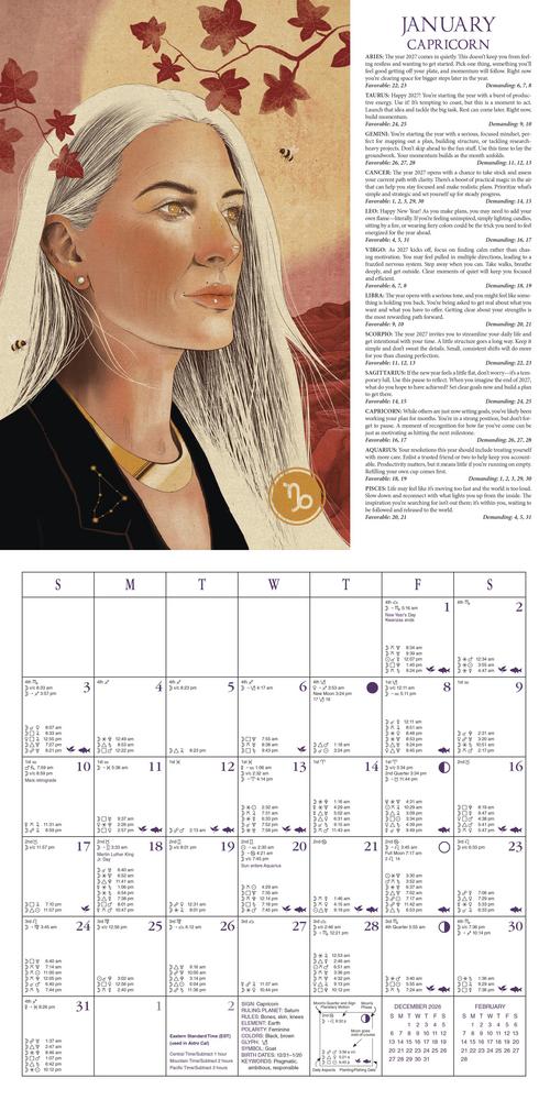 2027 Astrological Calendar by Llewellyn