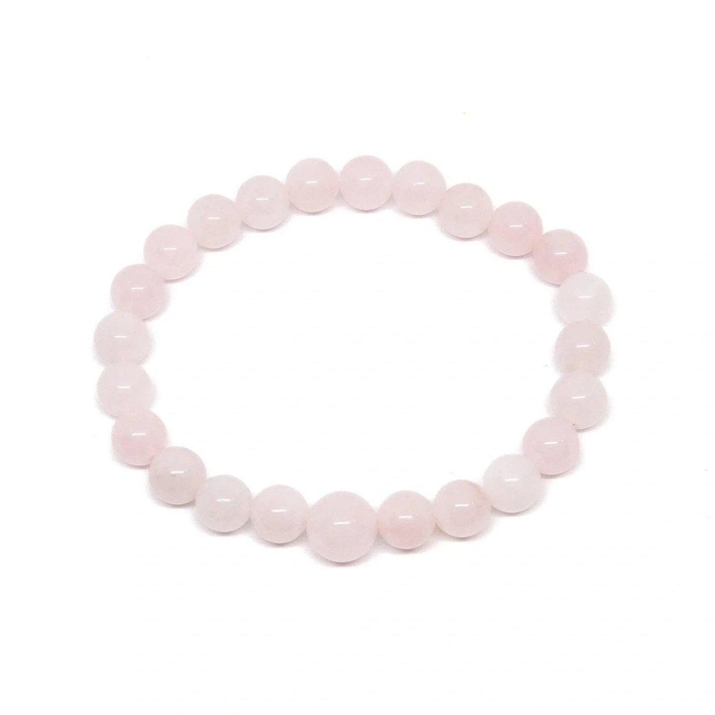Rose Quartz Beaded Bracelet Prayer Beads 6mm - Small Wrist