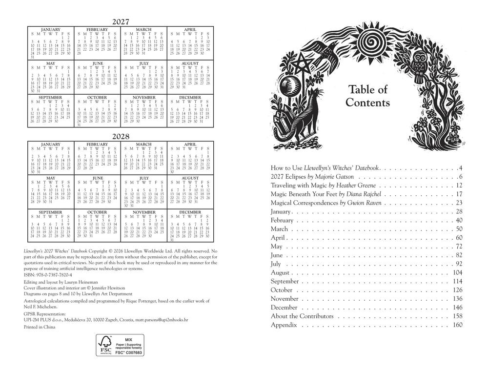 2027 Witches Datebook by Llewellyn