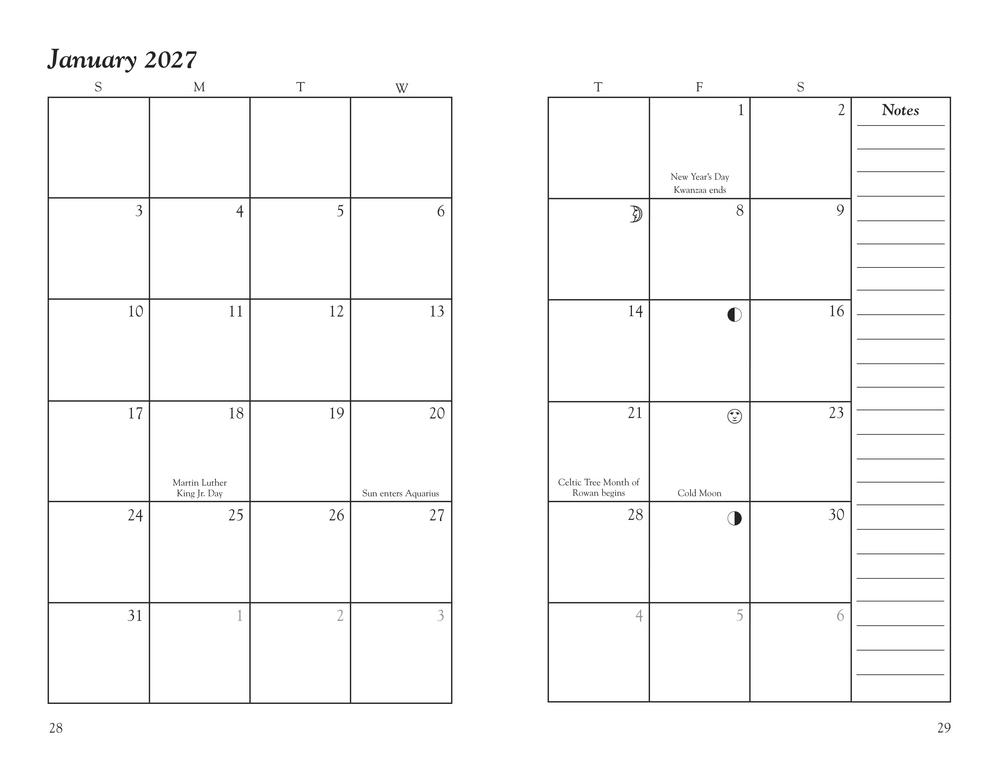 2027 Witches Datebook by Llewellyn