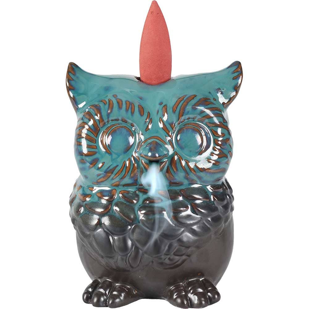 Ceramic Backflow Incense Burner - Owl